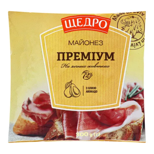 Майонез 72% Преміум Щедро м/у 300г