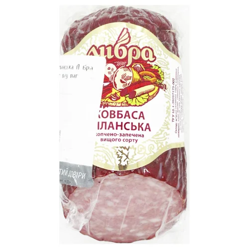 Ковбаса Лібра Міланська копчено-запечена в/г