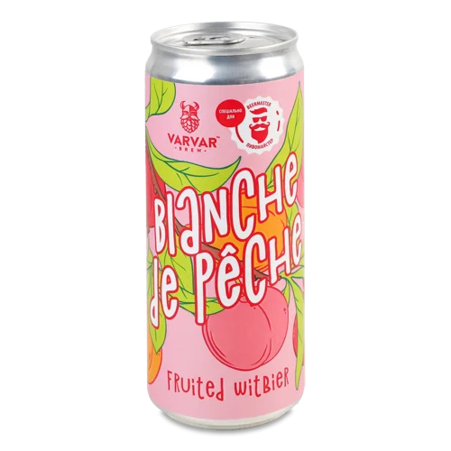 Пиво Світле Нефільтроване Непастеризоване Blanche De Peche, 0.33л, 4.2% з/б