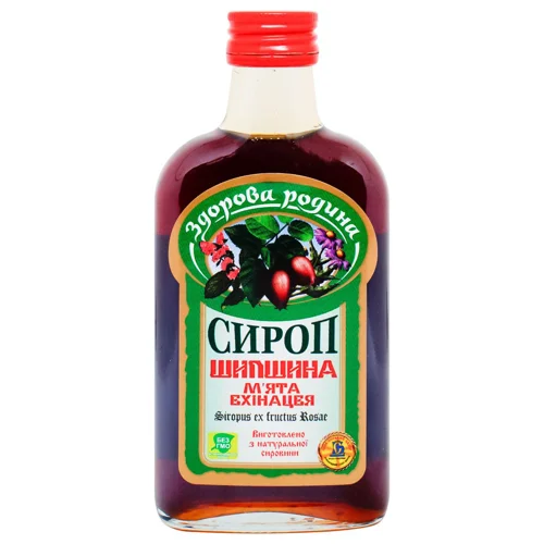 Сироп Здорова Родина шипшина-ехінацея-м`ята 250г