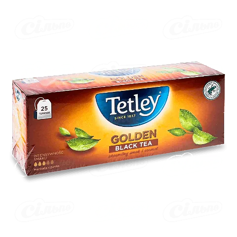 Чай чорний Tetley Golden Black, 25*2г