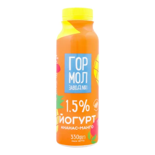 Йогурт 1.5% Ананас-манго Гормолзавод №1