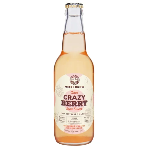 Сидр Crazy Berry напівсолодкий 6% 0,33л