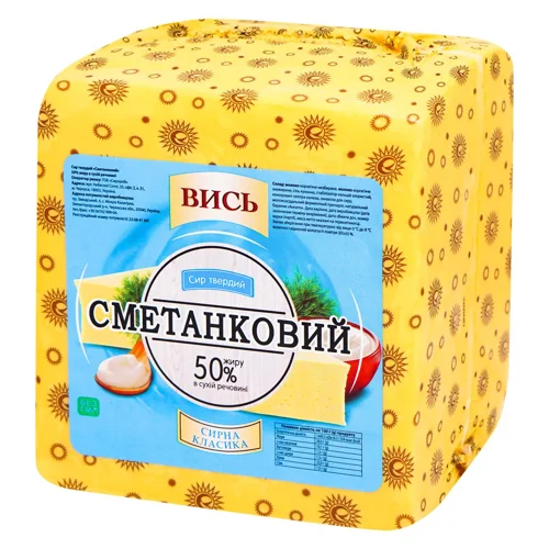 Сир Вись Сметанковий твердий 50%