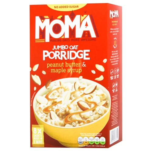 Каша вівсяна Moma з арахісовим маслом та кленовим сиропом 280г
