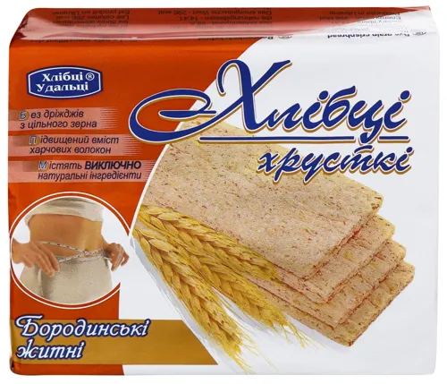 Хлібці житні Бородинські Хлібці-Удальці м/у 100г