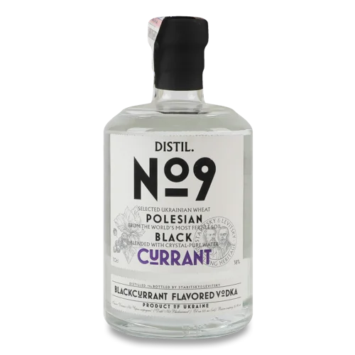 Горілка Вищого Ґатунку Чорна Смородина Distil №9, 500мл, 38%