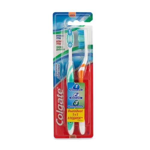 Зубна Щітка Середньої Жорсткості Потрійна Дія Colgate, 2шт