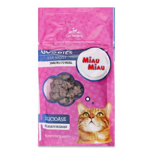 Ласощі Для Котів Зірочки З Ягням, Снеки Miau Miau, В/ґ, 60г