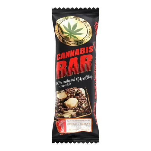 Батончик мюслі з фундуком та насінням канабісу Cannabis Bar м/у 40г
