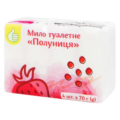 Мило тверде Auchan полуниця 70г х 4шт