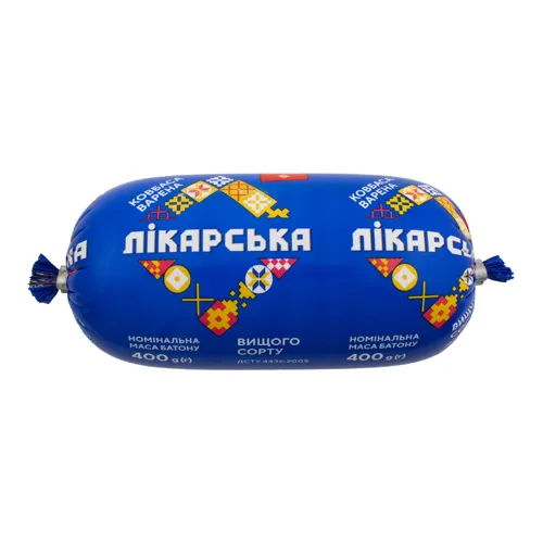 Ковбаса варена Лікарська Мясна лавка вищого сорту 400г
