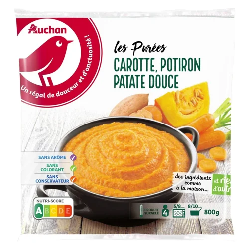 Пюре Auchan Морквяно-гарбузове 800г