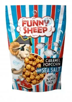 Попкорн в карамелі з морською сіллю Funny Sheep 90г