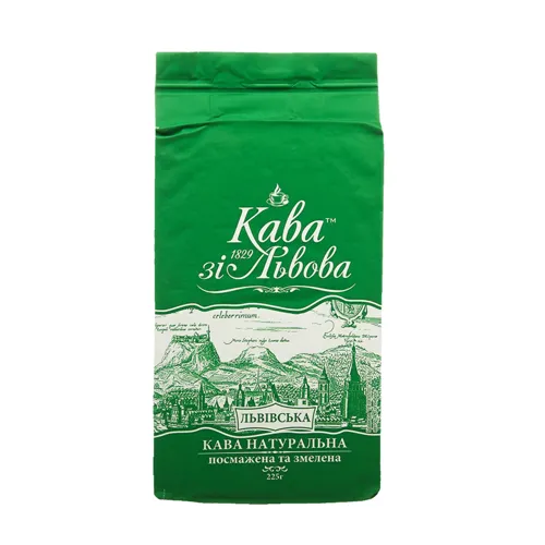 Кава натуральна смажена мелена Львівська Кава зі Львова вищого ґатунку 225г