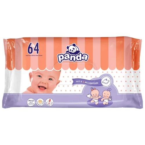Серветки вологі Panda дитячі 64шт