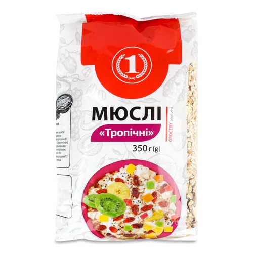 Мюслі Тропічні, вищого ґатунку, 350г
