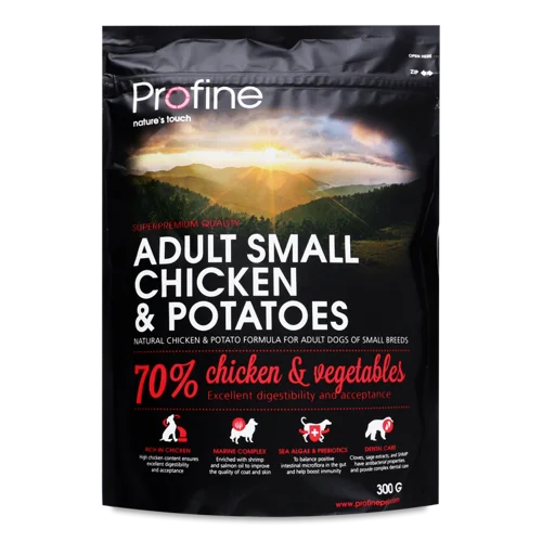 Корм Сухий Для Собак Дрібних Порід Chicken&Potato Adult Small Profine, в/ґ, 300г