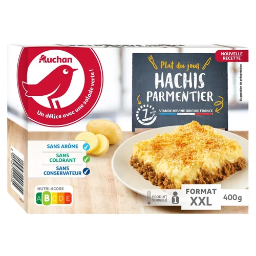 Запіканка Auchan картопляно-цибулева з м'ясом 400г