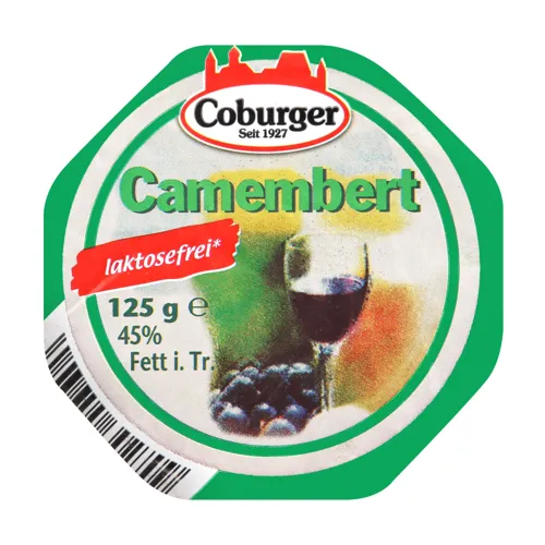 Сир 45% безлактозний Camembert Coburger м/у 125г