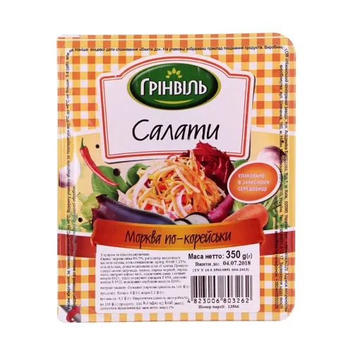Салат Морква по-корейськи Грінвіль п/у 350г