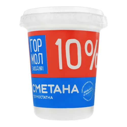 Сметана 10% Гормолзавод №1 ст 400г