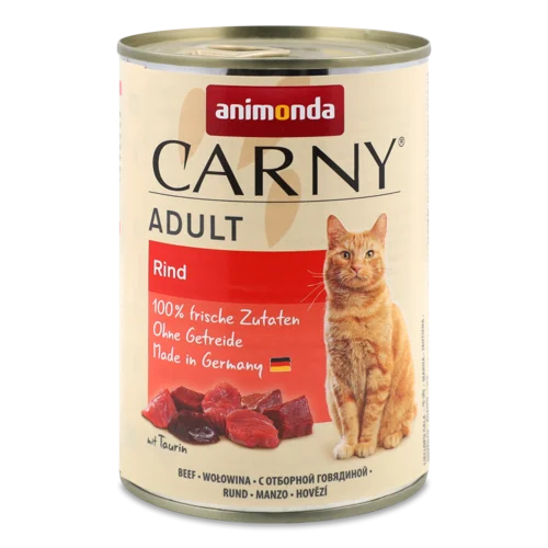 Корм Консервований Повнораціонний Для Котів З Яловичиною Adult Carny З/б, 400г