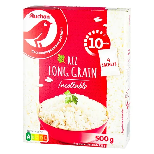Рис 10 хвилин приготування Auchan 500г