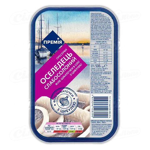 Оселедець «Премія»® філе з цибулею в олії, 500г