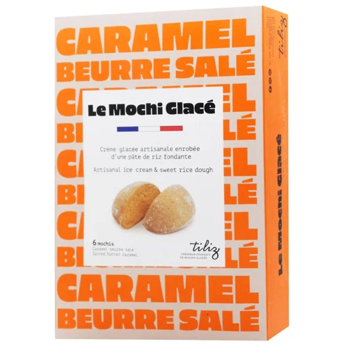 Морозиво Tiliz Mochi зі смаком вершкової солоної карамелі 210г