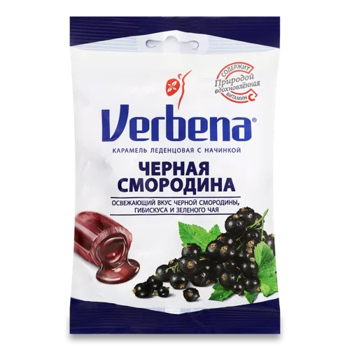 Льодяники Карамельні З Начинкою Чорна Смородина, в/ґ, 60г