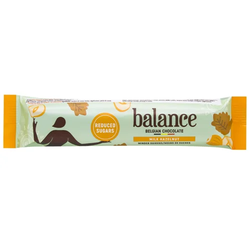 Батончик Balance з молочного шоколаду з фундуком без цукру 35г