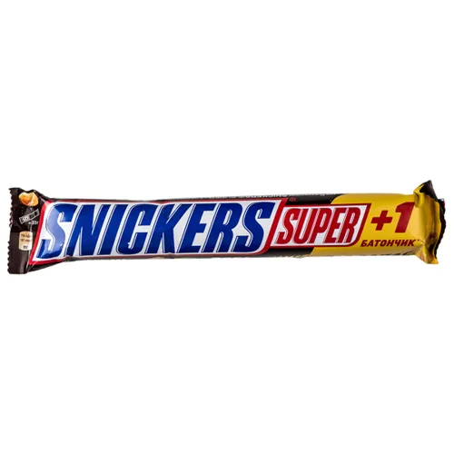 Батончик Snickers Super в молочному шоколаді 37,5г*3шт112,5г