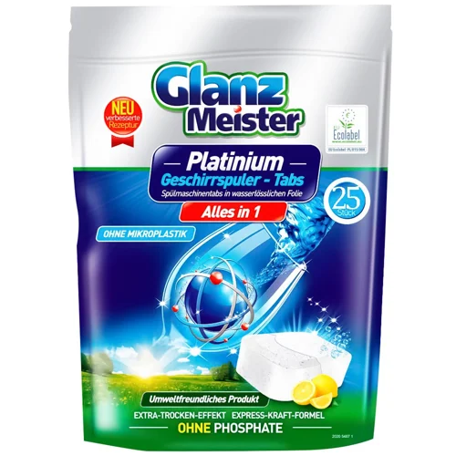 Таблетки для посудомийних машин Glanz Meister Platinum 25шт