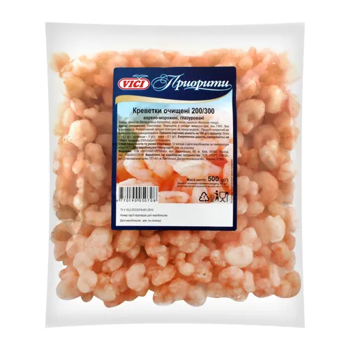 Креветки очищені 200/300 Пріоріті Vici м/у 500г