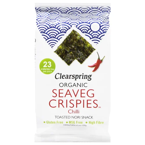 Чипси Clearspring Чилі з морських водоростей без глютену 4г