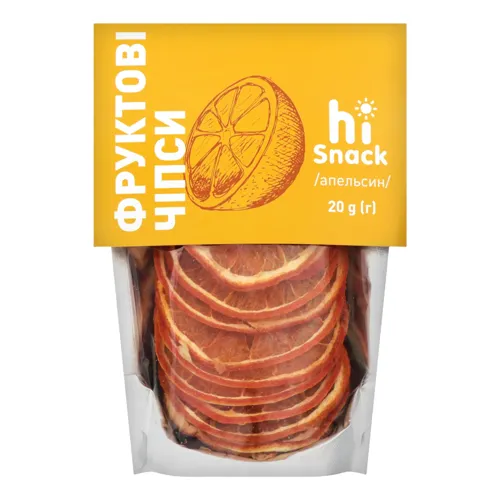 Чіпси фруктові сушені Апельсин hiSnack д/п 20г