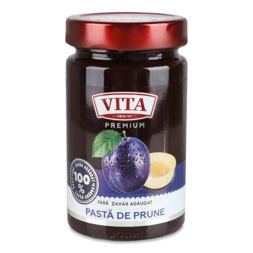 Паста Сливова Без Цукру 56% Стерилізована Vita, с/б 360г