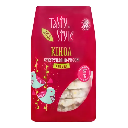 Хлібці кукурудзяно-рисові з кіноа Tasty Style м/у 100г
