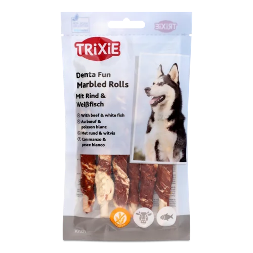 Кісточка Для Собак 12см Мармурова Яловичина Denta Fun Trixie, В/ґ, 70г