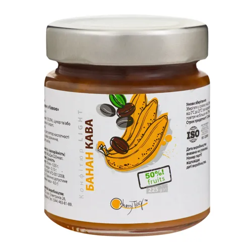 Конфітюр пастеризований «Банан з кавою» Cherrytwig 225г