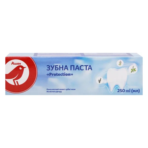 Зубна паста Auchan Protection комплексний захист 250мл