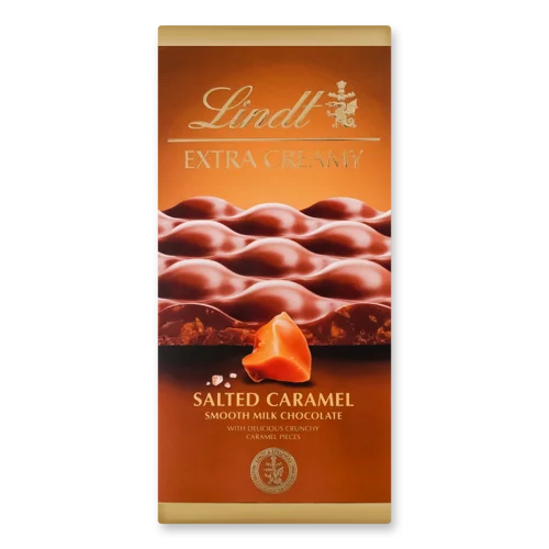Шоколад Молочний З Карамеллю Та Морською Сіллю Extra Creamy Lindt к/у, 80г