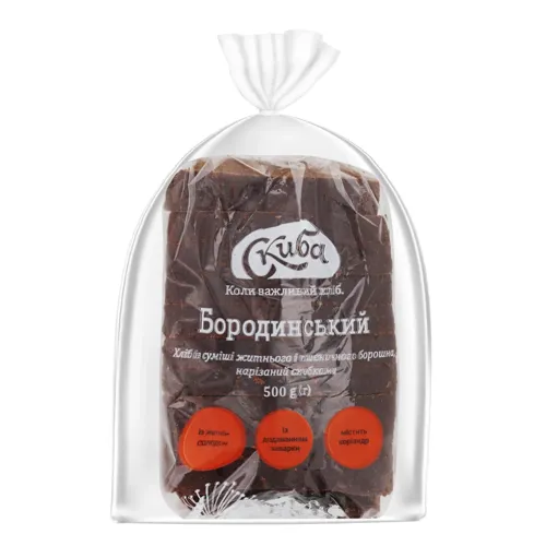 Хліб нарізний Бородинський Скиба м/у 500г