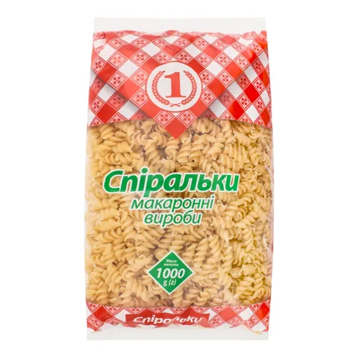 Вироби макаронні Спіральки №1 м/у 1000г