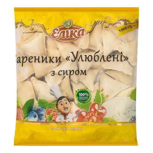 Вареники з сиром Улюблені Еліка м/у 1000г