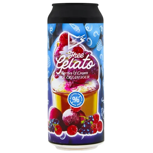 Пиво Funky Fluid Free Gelato Berries & Cream темне нефільтроване безалкогольне 0,5л