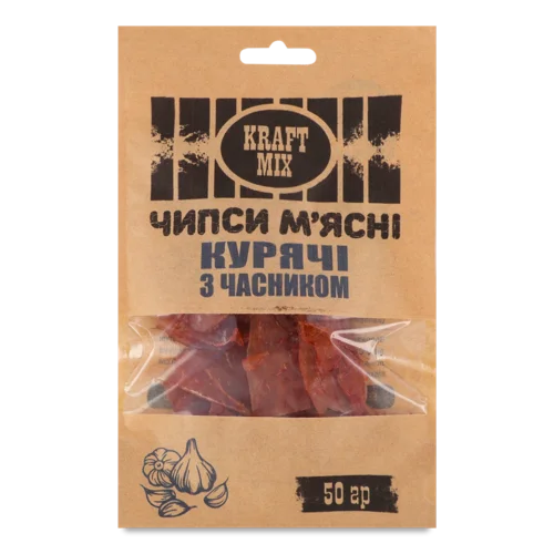 М'ясні Чипси Курячі з Часником Kraft Mix, в/к, д/п 0.05кг