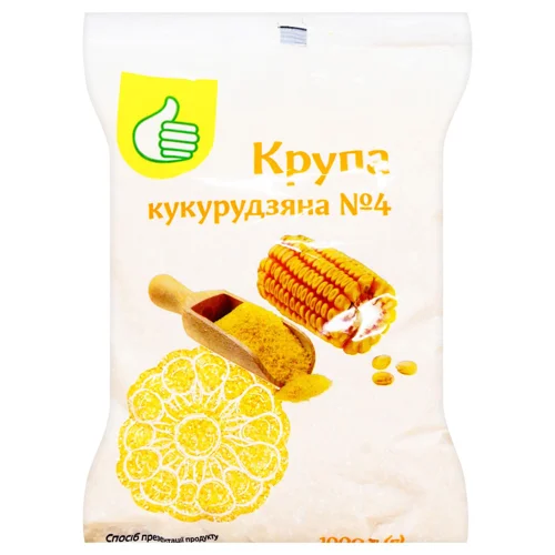 Крупа Auchan кукурудзяна шліфована 1кг