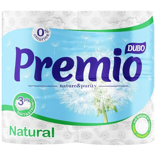 Туалетний папір Диво Premio Natural 3-шаровий 4шт